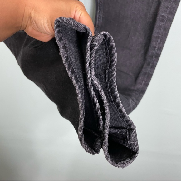 Agolde Riley High Rise Crop Jeans In Washed Black Womens Size 26 - Picture 5 of 12